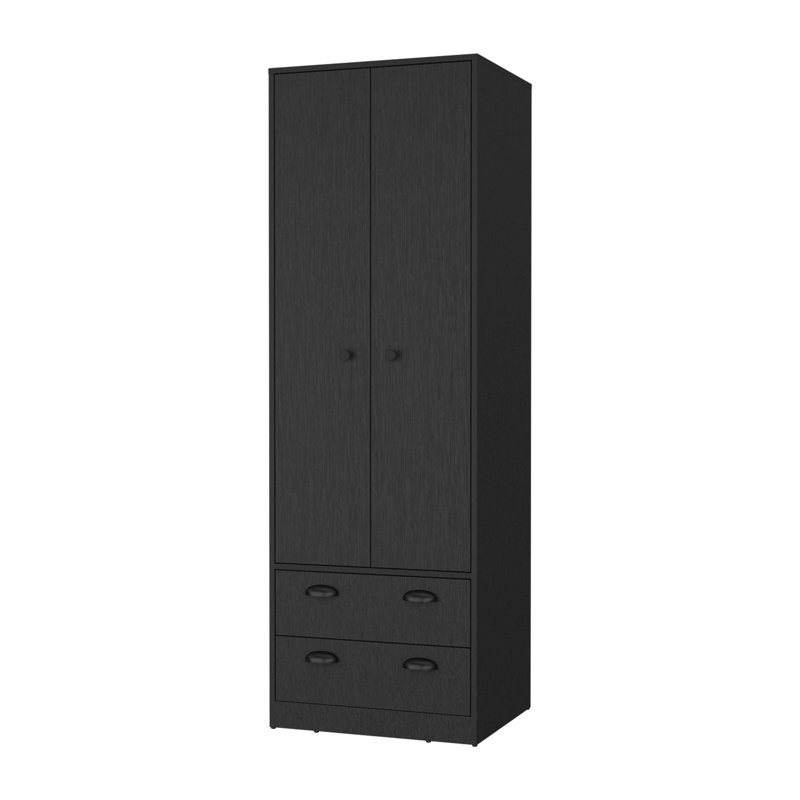 Armoire 2 tiroirs 2 tiroirs Westminster, H 70,47 po x l 23,3 po x P 19,68 po, Noir