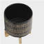 S / 2 5/8 "GLACE GLACÉE AVEC SUPPORT, NOIR