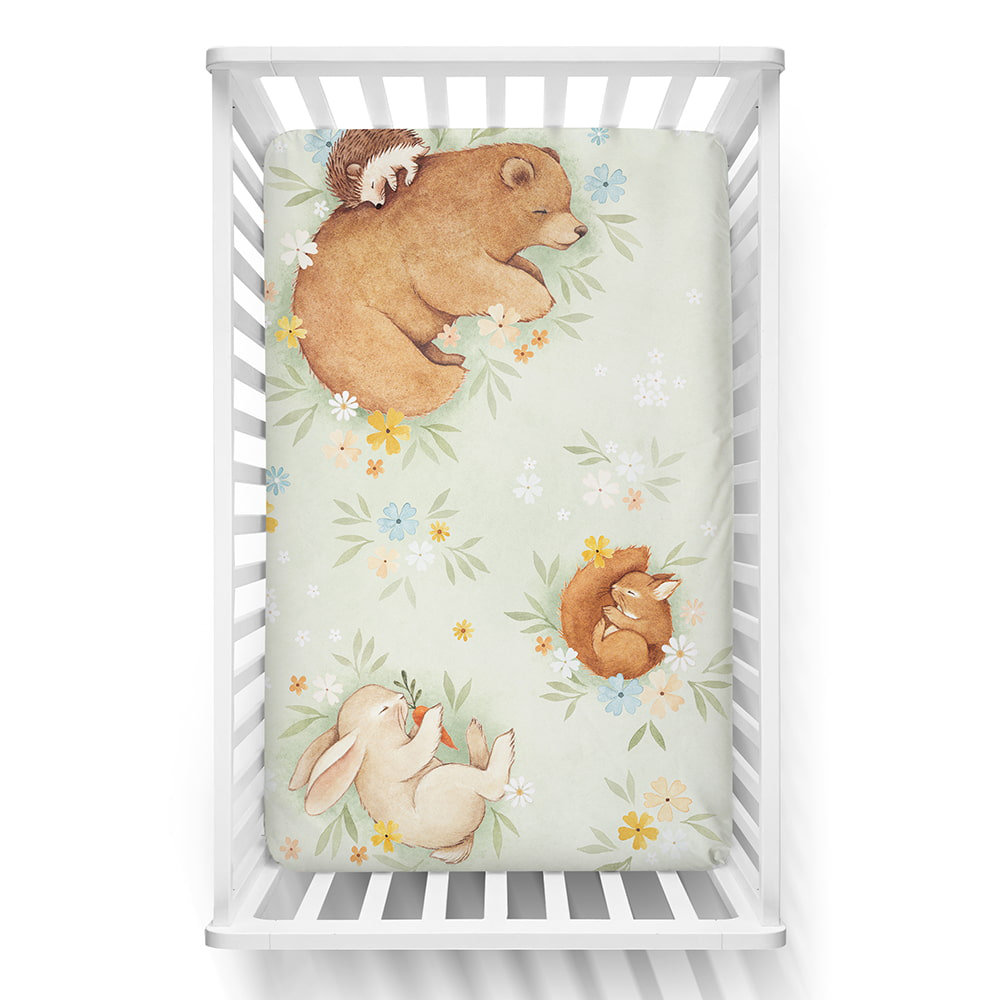 Rookie Humans Mini Crib Sheet Enchanted Meadow 100% Cotton | Wayfair