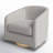 Saiya Velvet Swivel Armchair - Grey-1348902398