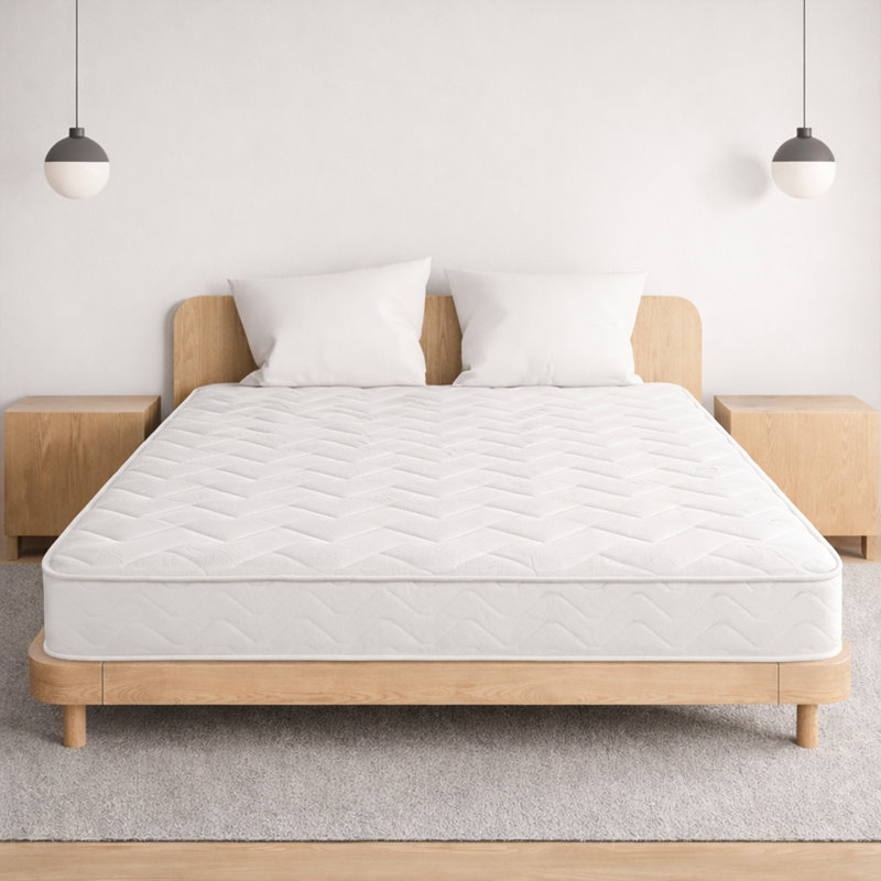 Bibeau SereneSleep 3ft Single Memory Foam Open Coil Mattress, Double (4'6)