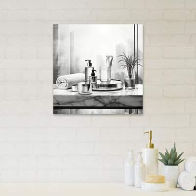 Art mural minimaliste - articles de toilette