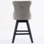 Ensemble de tabourets de bar pivotants en velours de 2 po à hauteur de comptoir avec dossier et pieds en bois Home Bar Kitchen Island-352416357
