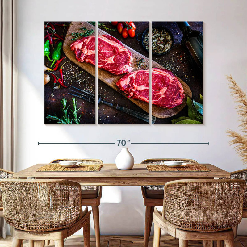 Yarlin Angus Steak Cuts, 32" H x 50" W