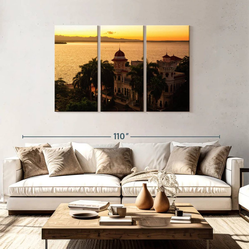 Coucher de soleil Nicci Cienfuegos, H 48 po x l 74 po