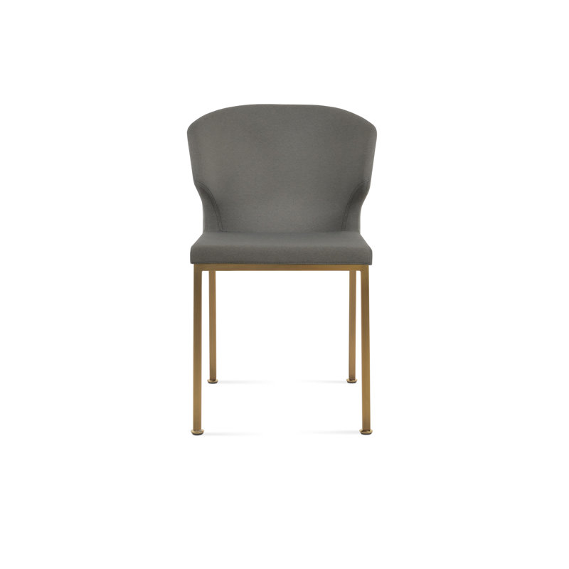 Chaise d'appoint Amed, Gris d’époque, Laiton