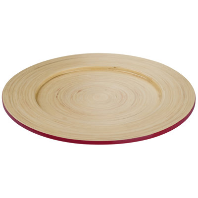 Brambly Cottage Solutre Porcelain Bamboo Stainless Steel Platter Serving Dish
