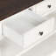 Console en bois de pin massif 48 po - 3 tiroirs et 2 tablettes, blanc antique-1551165417-1551165418