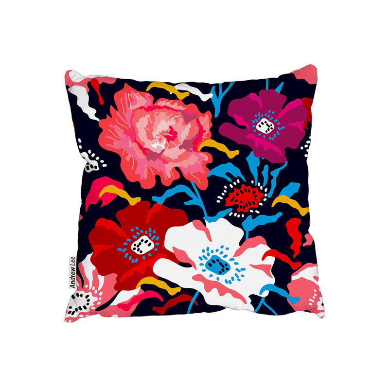 Poppies and Peonies Cushion Cover, 60cm x 60cm