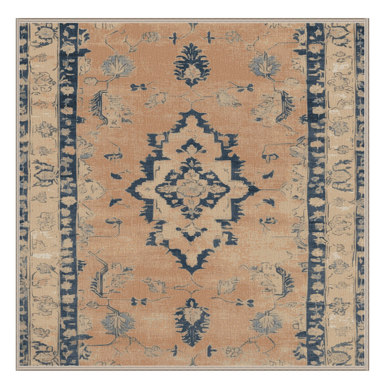 Tapis brun lavable à la machine, Carré 4 pi
