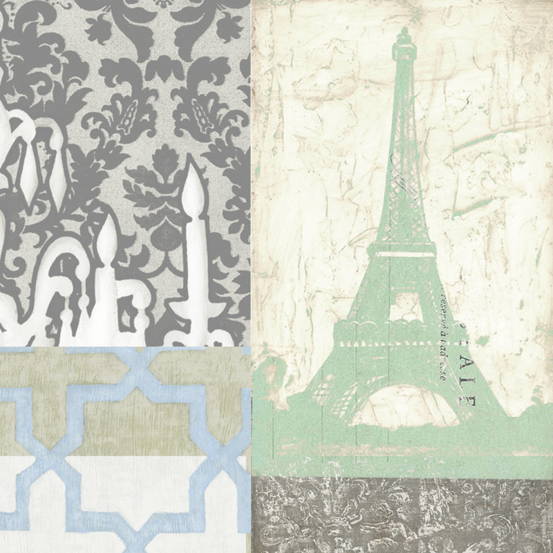 Paris Tapestry II by Vision Studio - Wrapped Canvas Print, 30cm H x 30cm W