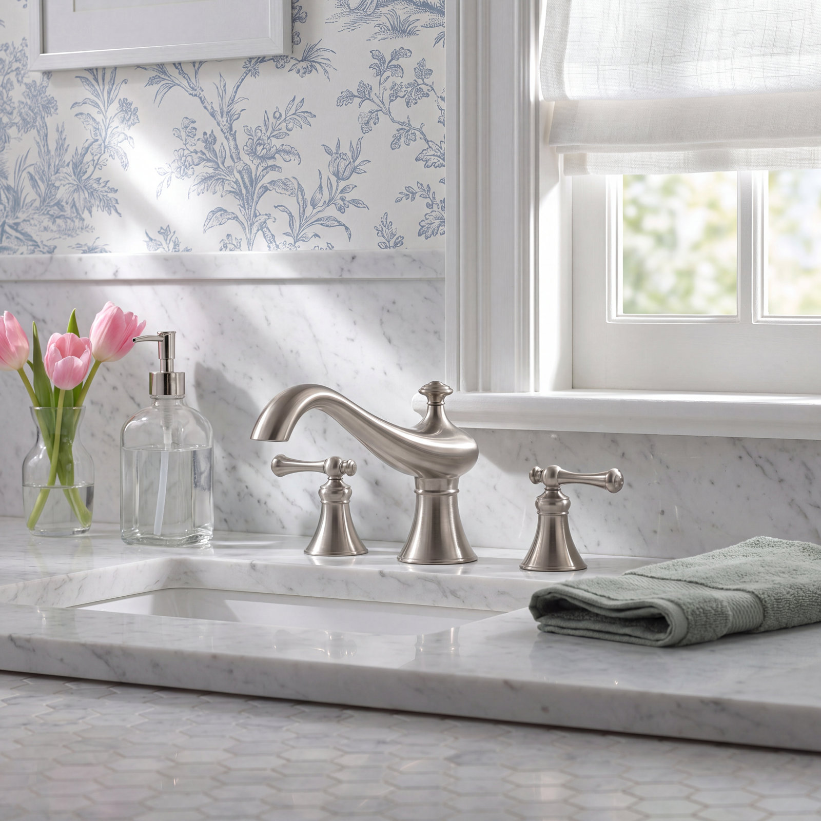 Revival Deck-Mount Bath Faucet Trim, Vibrant Brushed Nickel