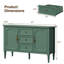 Armoire d'appoint 47 po avec 2 portes et 3 tiroirs Collynns, vert