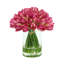 White Tulips Arranged in Glass Vase-1235766601