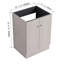 Meuble-lavabo autoportant 24 po et 2 portes d'armoire à fermeture en douceur (emballage KD) - sans le lavabo
