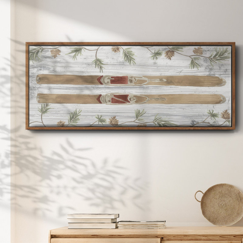 Pinecone Lodge Collection D- Framed Canvas