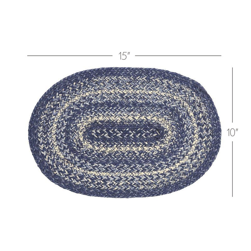 Napperon Birt Whistle 15 ", Indigo / bleu pastel / crème
