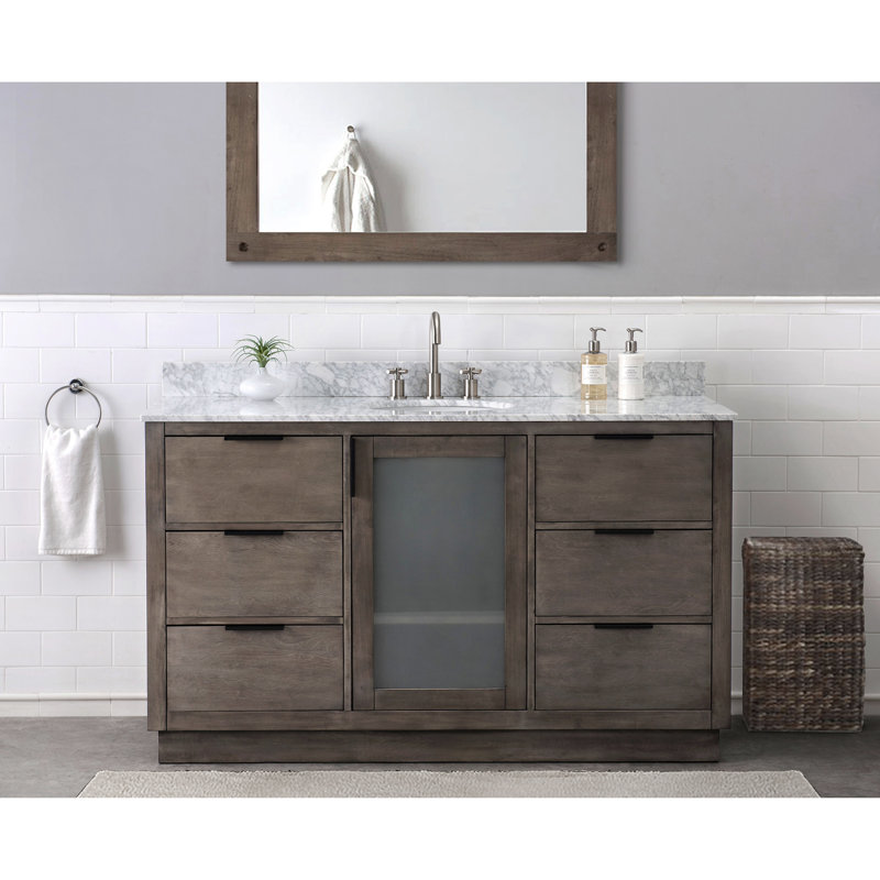 Sunjoy 60" Bathroom Vanity - Dark Gray