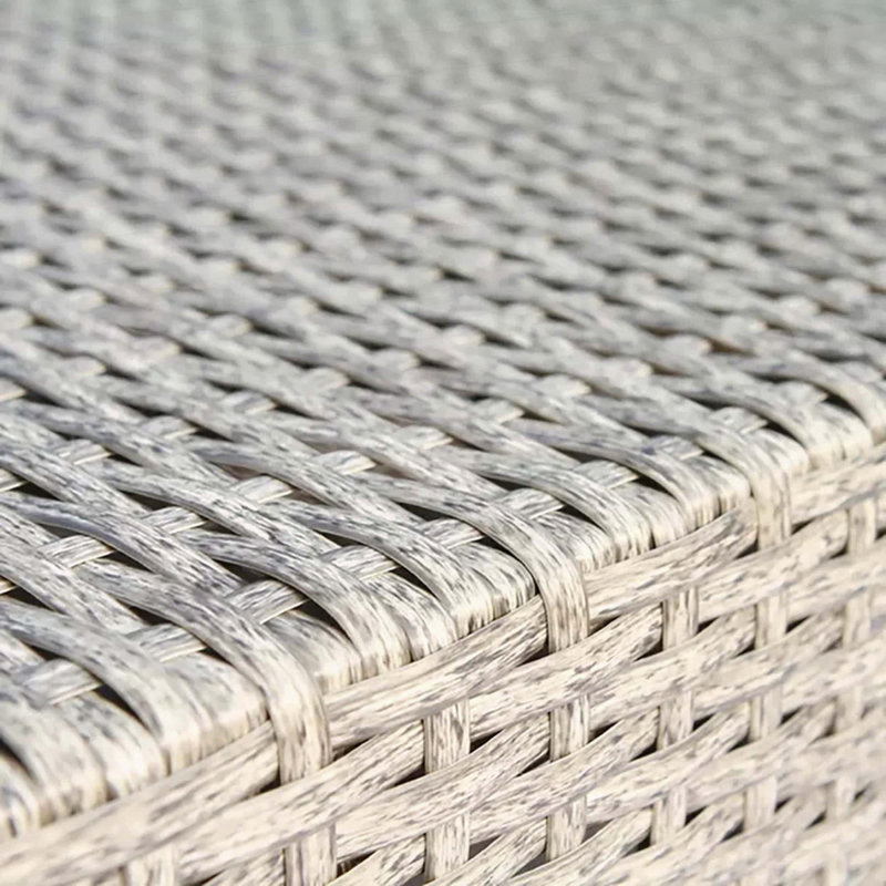 Causeuse modulaire d'extérieur en osier avec coussins - sans assemblage