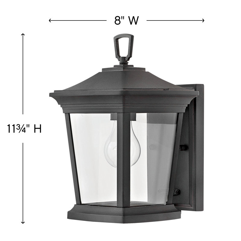 Bromley Museum Black Outdoor Wall Lantern