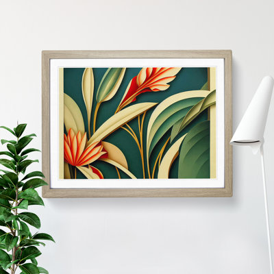 Head Turning Flowers Deco 1 Piece Single Picture Frame Wall Art