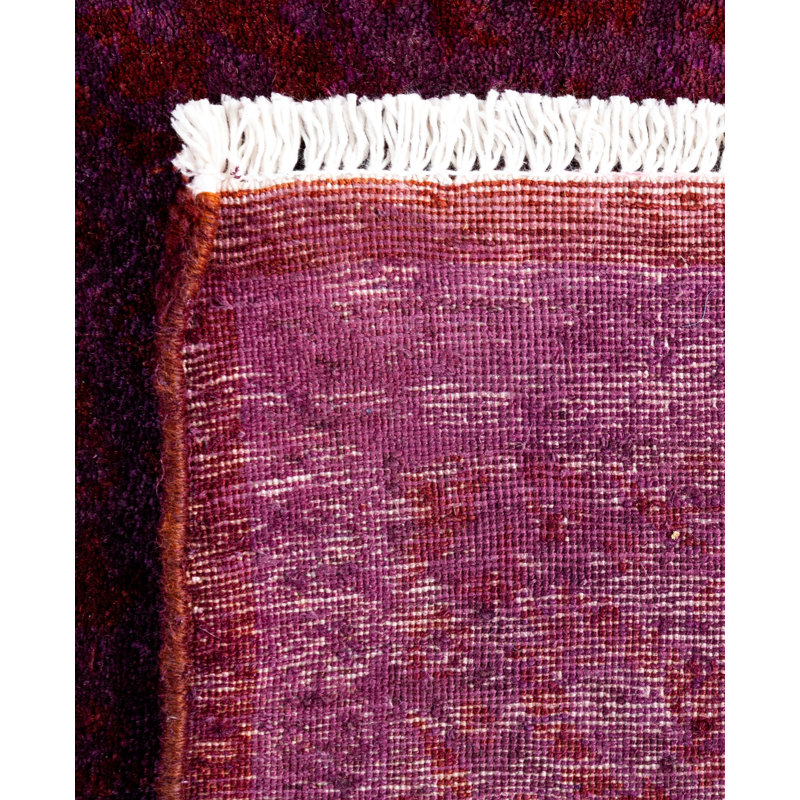 Overdyed One-of-a-Kind 3' 9" X 4' 2" Hand Knotted Area Rug