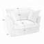 Fauteuil d'appoint en chenille avec 2 coussins décoratifs-712966316