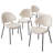 Set of Four Upholstered Dining Chairs with Curved Backrest, Ideal for Mid - Century Modern Dining Rooms and Multi - functional Use-1304899925