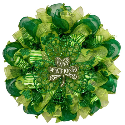 Couronne de trèfle scintillante St Patricks Day
