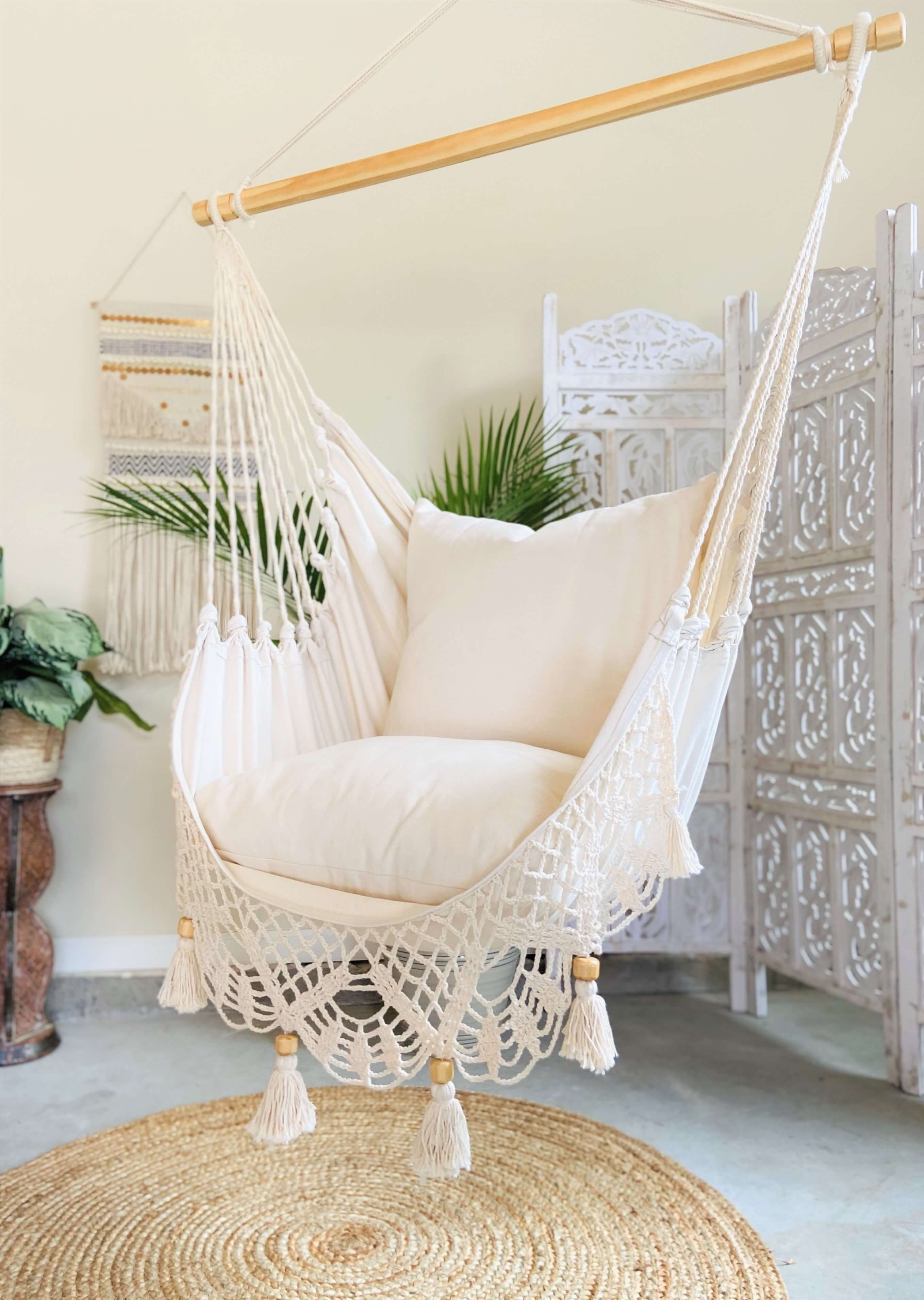 Dakota Fields Boho Crochet Chair Hammock Swing Wayfair