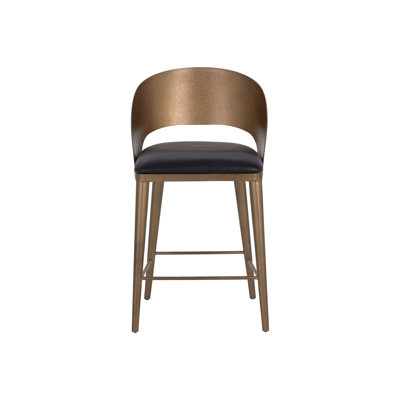 Upholstered Stool with Metal Frame