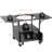 Metal Outdoor Grill Table For Big Egg And Similar Bbqs, Featuring 2 Foldable Panels, Stable Support Large Grills, Ample Storage Box, Simple Assembly, Waterproof Design, Black, 58.41 In Depth Style