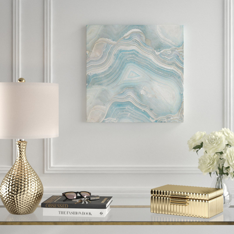 «Agate I», reproduction de peinture acrylique, H 18 po x l 18 po x P 1 po, Toile tendue