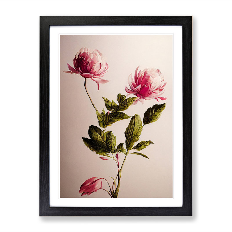 Adorable Flowers - Single Picture Frame Print, Black Framed, 64cm H x 46cm W x 2cm D