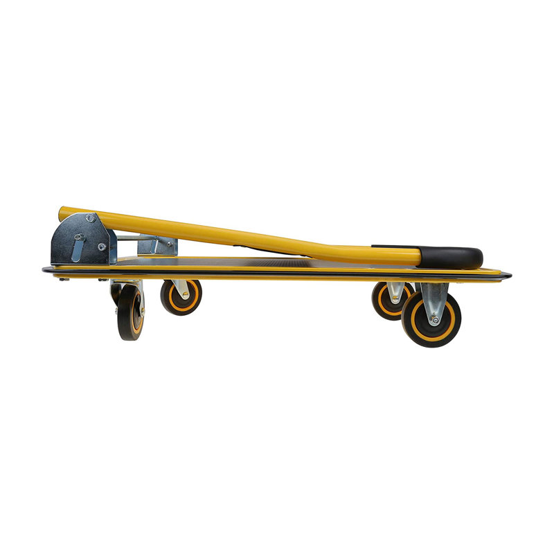 350 Lb. Capacity Foldable Platform Dolly, 32" H x 18.25" W x 28.5" D, Yellow