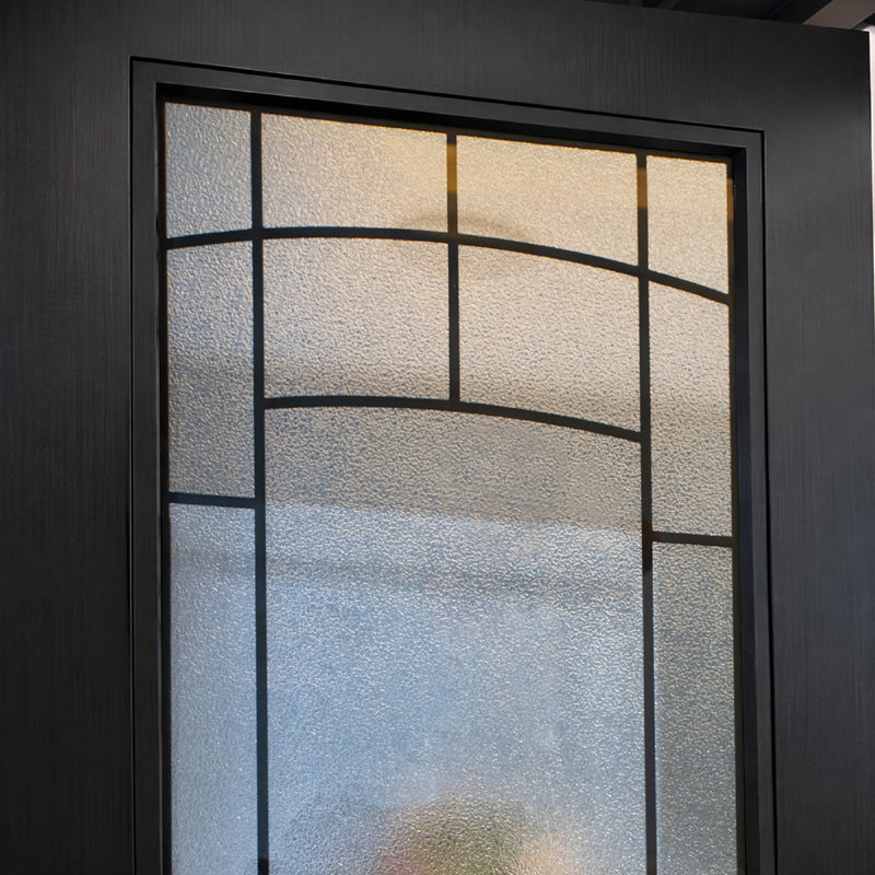 Porte d'entrée moderne avec portes en verre 36 x 80