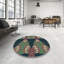 Tapis vert/ivoire/rouge à motifs Achouhada-1295241757