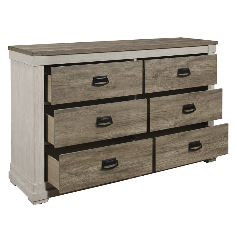 Commode double à 6 tiroirs Noonan