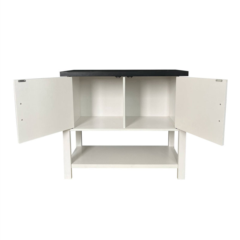 Buffet Amleto, Blanc / noir