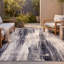 Tapis Selcuk moderne à l'aquarelle abstraite grise et noire, lavable en machine, antidérapant, à poils courts, pour intérieur et extérieur, adapté aux animaux domestiques, idéal pour le salon, la chambre, la salle à manger, l'entrée, le corridor ou le bureau.-380863391