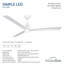 Ventilateur de plafond intérieur / extérieur simple 52 po à DEL-116509625-116509623