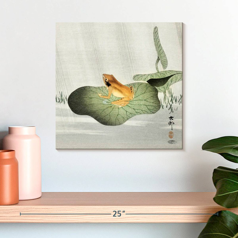 Brampt Frog On Lotus Leaf, 16" H x 16" W