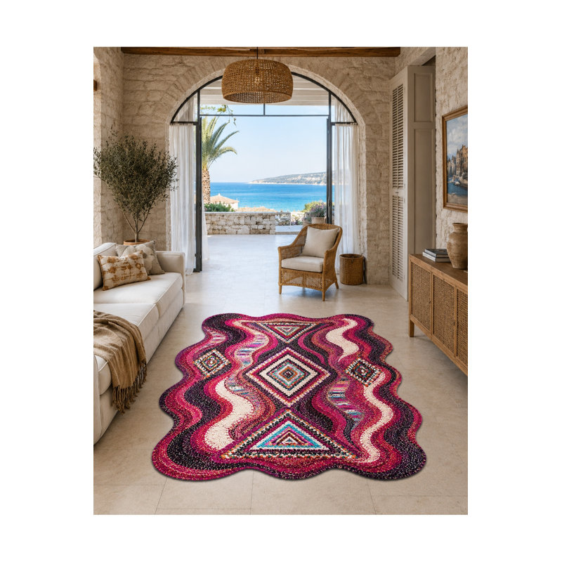 Tapis tissé à motif nautique Mosso, 2' x 2'11"