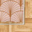 East Urban Home Art Deco Area Rug Carpet Blush Geometric Circles Cinnamon and Blush-456481988