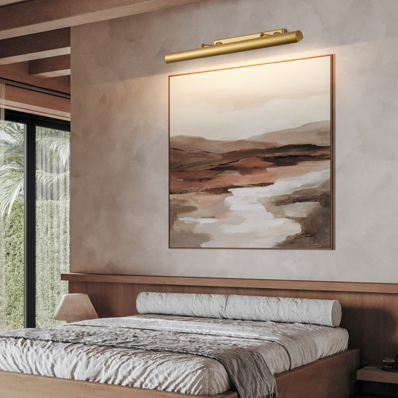 Lampe pour tableau en laiton brossé à intensité variable, 30 pouces