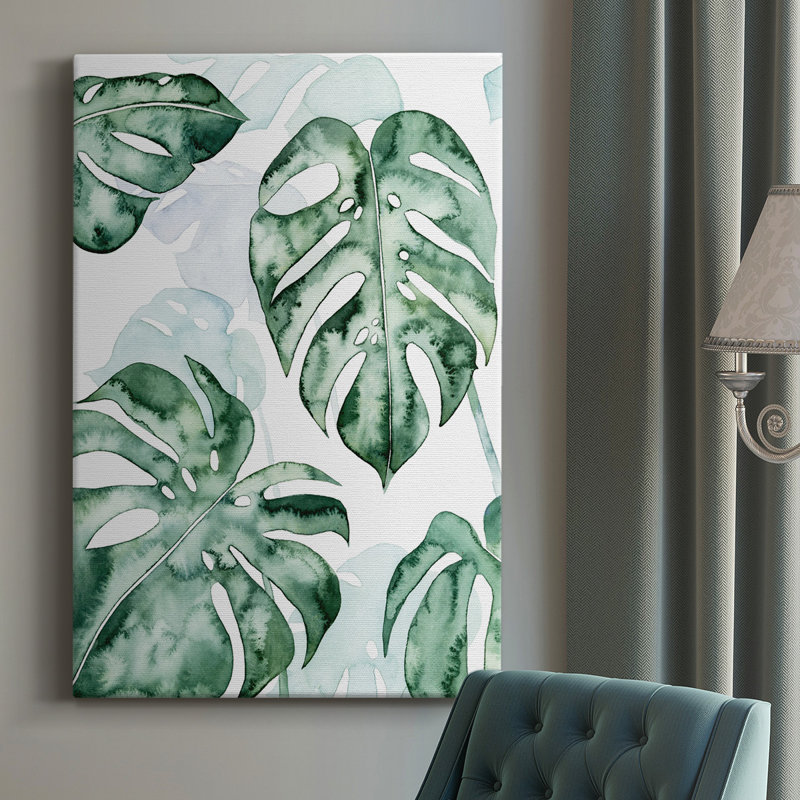 Feuille fendue I - peinture sur toile tendue, H 18 po x l 12 po x P 1 po