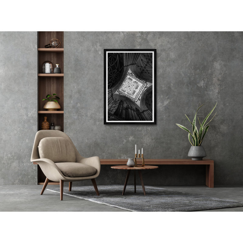 La nef en noir et blanc par Tim Klein - photographie avec cadre photo