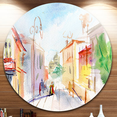 " Illustrated Parisian Street " Oil Print