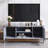 60" Mirrored TV Stand With Crushed Diamond Glass Doors - Modern Media Entertainment Center For Living Room, Adjustable Storage TV Console Table For 65-Inch TV