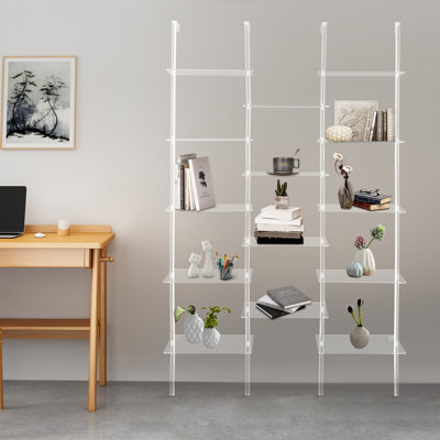 Bibliothèque murale multi-niveaux en acrylique